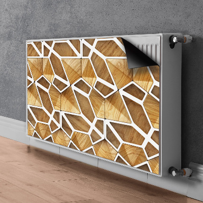 Magnetic radiator mat Wooden pattern