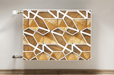 Magnetic radiator mat Wooden pattern