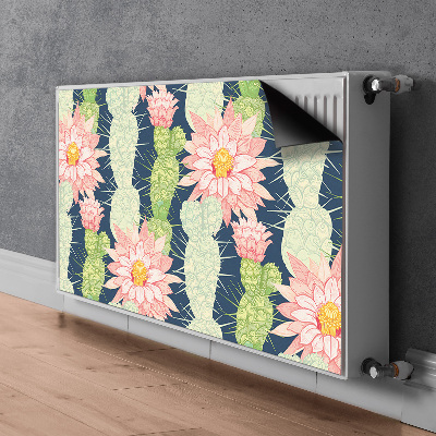 Printed radiator mat Cactus flowers