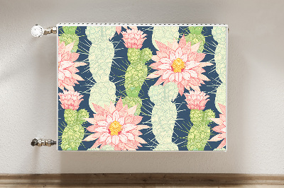 Printed radiator mat Cactus flowers