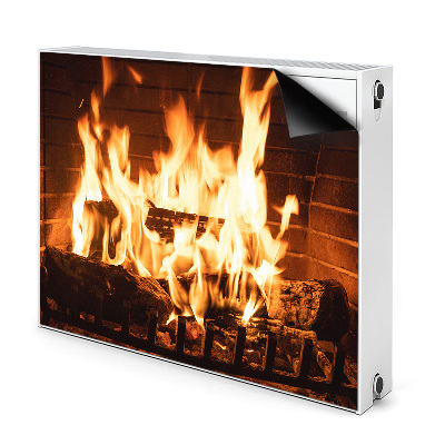 Decorative radiator mat Fireplace fire