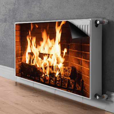 Decorative radiator mat Fireplace fire