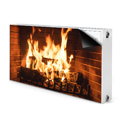 Decorative radiator mat Fireplace fire