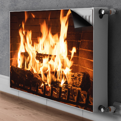 Decorative radiator mat Fireplace fire