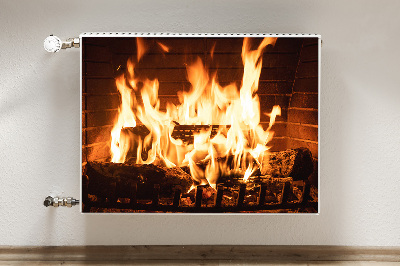 Decorative radiator mat Fireplace fire