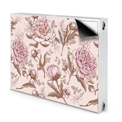 Magnetic radiator mat Pink peonies