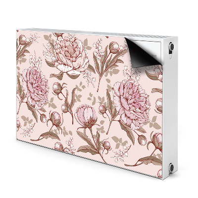 Magnetic radiator mat Pink peonies