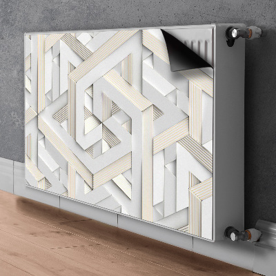 Magnetic radiator mat 3D pattern geometry lines