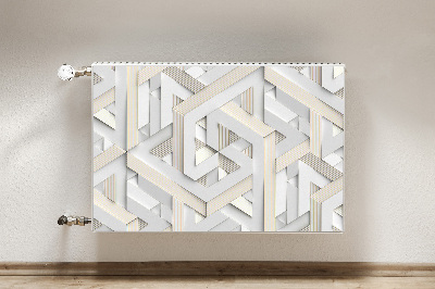 Magnetic radiator mat 3D pattern geometry lines