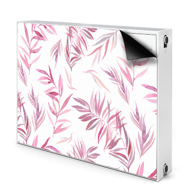 Magnetic radiator mat Pink leaves