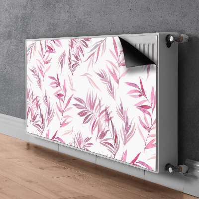 Magnetic radiator mat Pink leaves