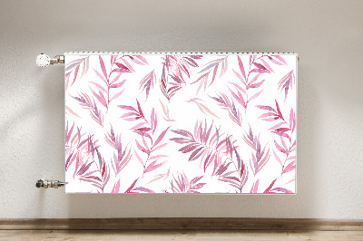 Magnetic radiator mat Pink leaves