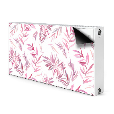 Magnetic radiator mat Pink leaves