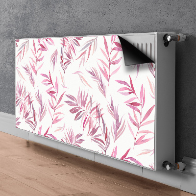 Magnetic radiator mat Pink leaves