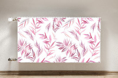 Magnetic radiator mat Pink leaves