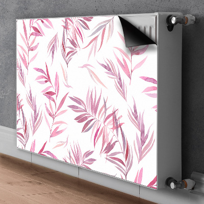 Magnetic radiator mat Pink leaves