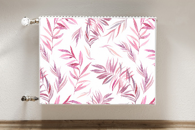 Magnetic radiator mat Pink leaves