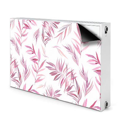 Magnetic radiator mat Pink leaves