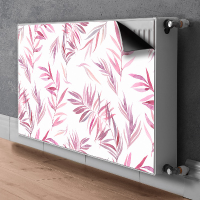 Magnetic radiator mat Pink leaves