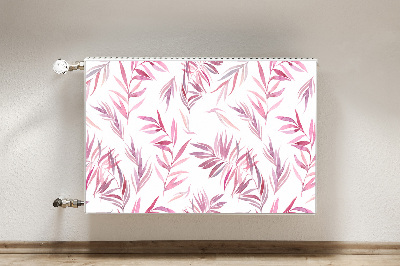 Magnetic radiator mat Pink leaves