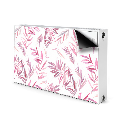 Magnetic radiator mat Pink leaves