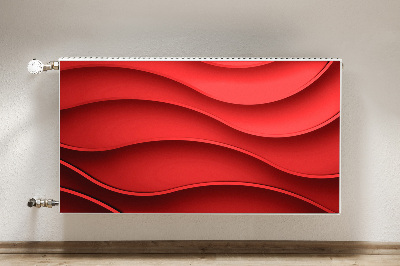 Radiator cover Red abstraction