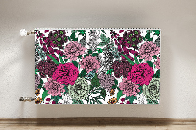 Magnetic radiator mat Vintage flowers