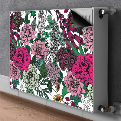 Magnetic radiator mat Vintage flowers