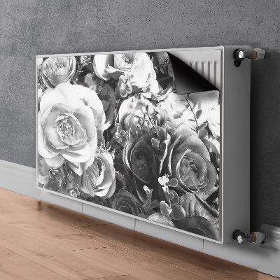 Magnetic radiator mat Retro roses