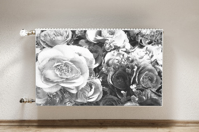 Magnetic radiator mat Retro roses