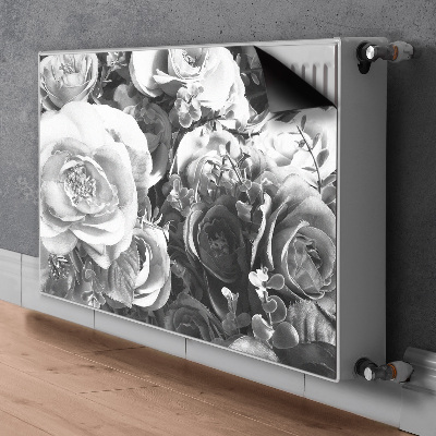 Magnetic radiator mat Retro roses