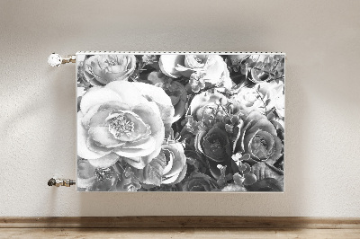 Magnetic radiator mat Retro roses