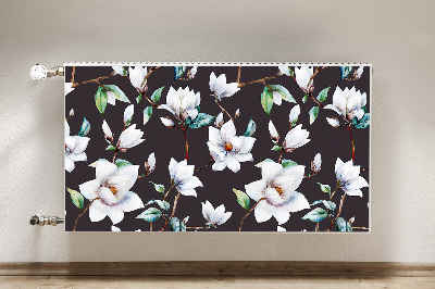 Magnetic radiator cover Painted flowers