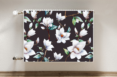 Magnetic radiator cover Painted flowers