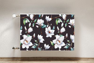 Magnetic radiator cover Painted flowers