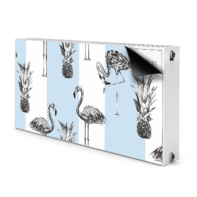 Magnetic radiator mat Flaming and pineapple