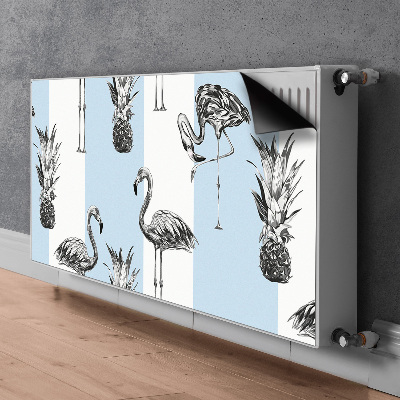 Magnetic radiator mat Flaming and pineapple