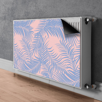 Magnetic radiator cover Blue leaves