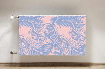 Magnetic radiator cover Blue leaves