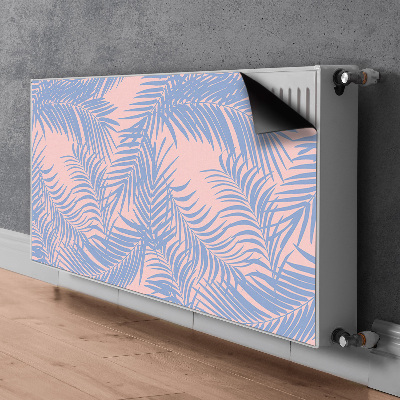 Magnetic radiator cover Blue leaves