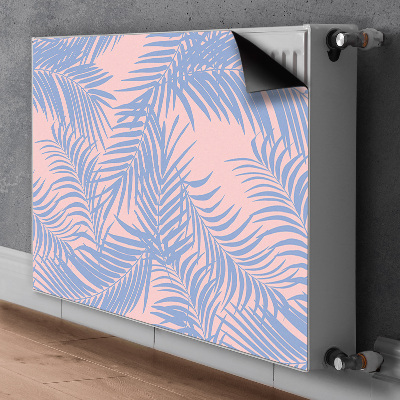 Magnetic radiator cover Blue leaves