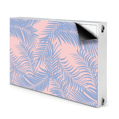 Magnetic radiator cover Blue leaves