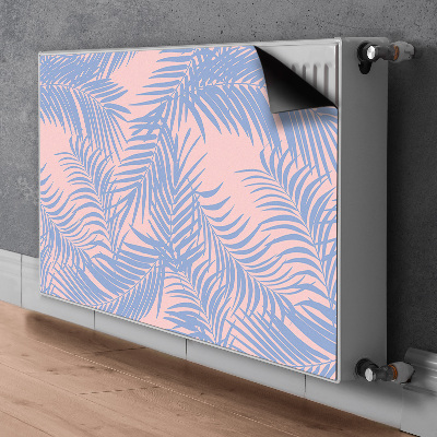 Magnetic radiator cover Blue leaves