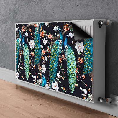 Decorative radiator mat Peacock