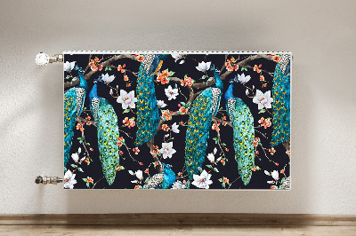 Decorative radiator mat Peacock