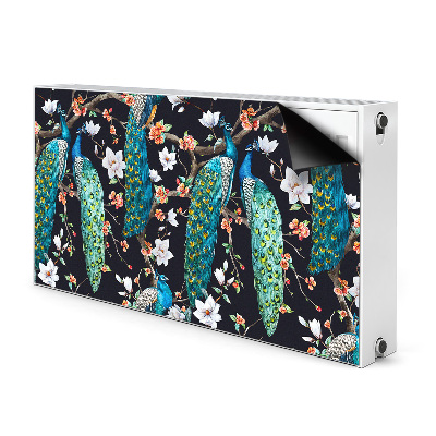 Decorative radiator mat Peacock