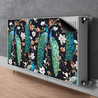 Decorative radiator mat Peacock