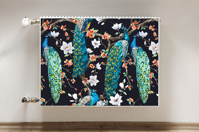 Decorative radiator mat Peacock