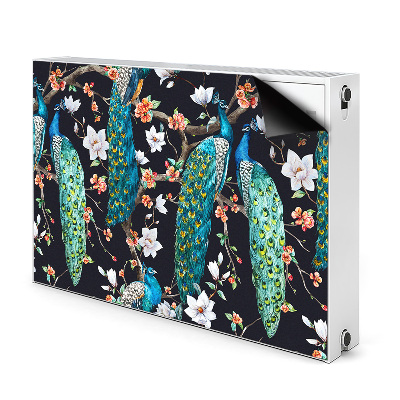 Decorative radiator mat Peacock