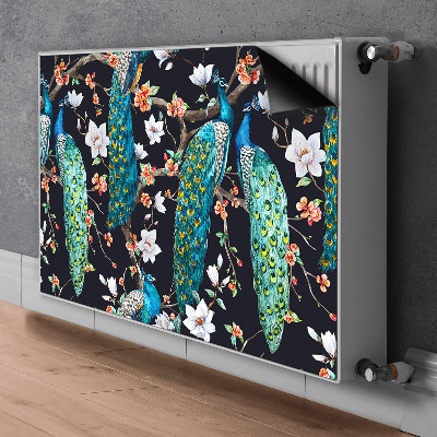 Decorative radiator mat Peacock